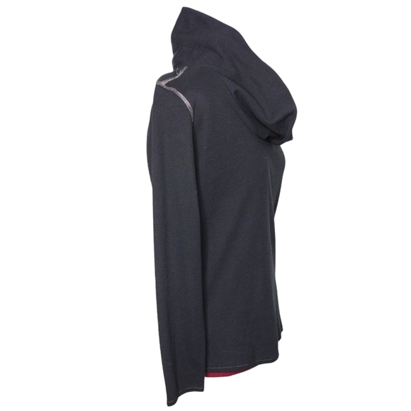 Tommy Hilfiger size L/G black cowl collar long sleeve thermal top, shirt - Picture 3 of 6